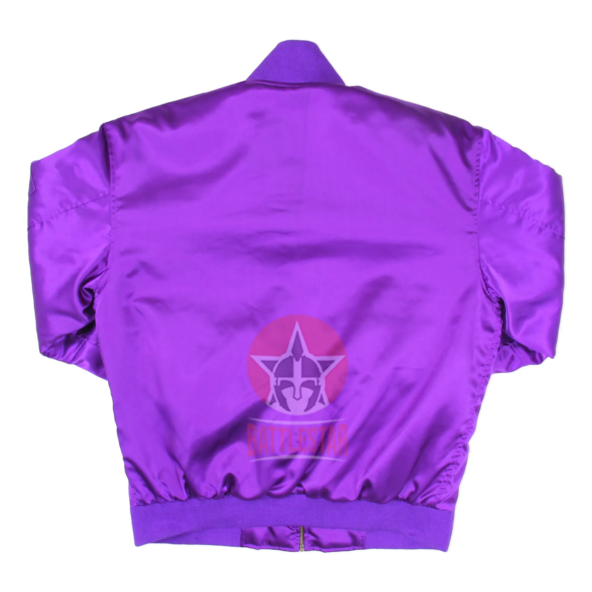 Purple MA-1 Satin Varsity Baseball Jacket