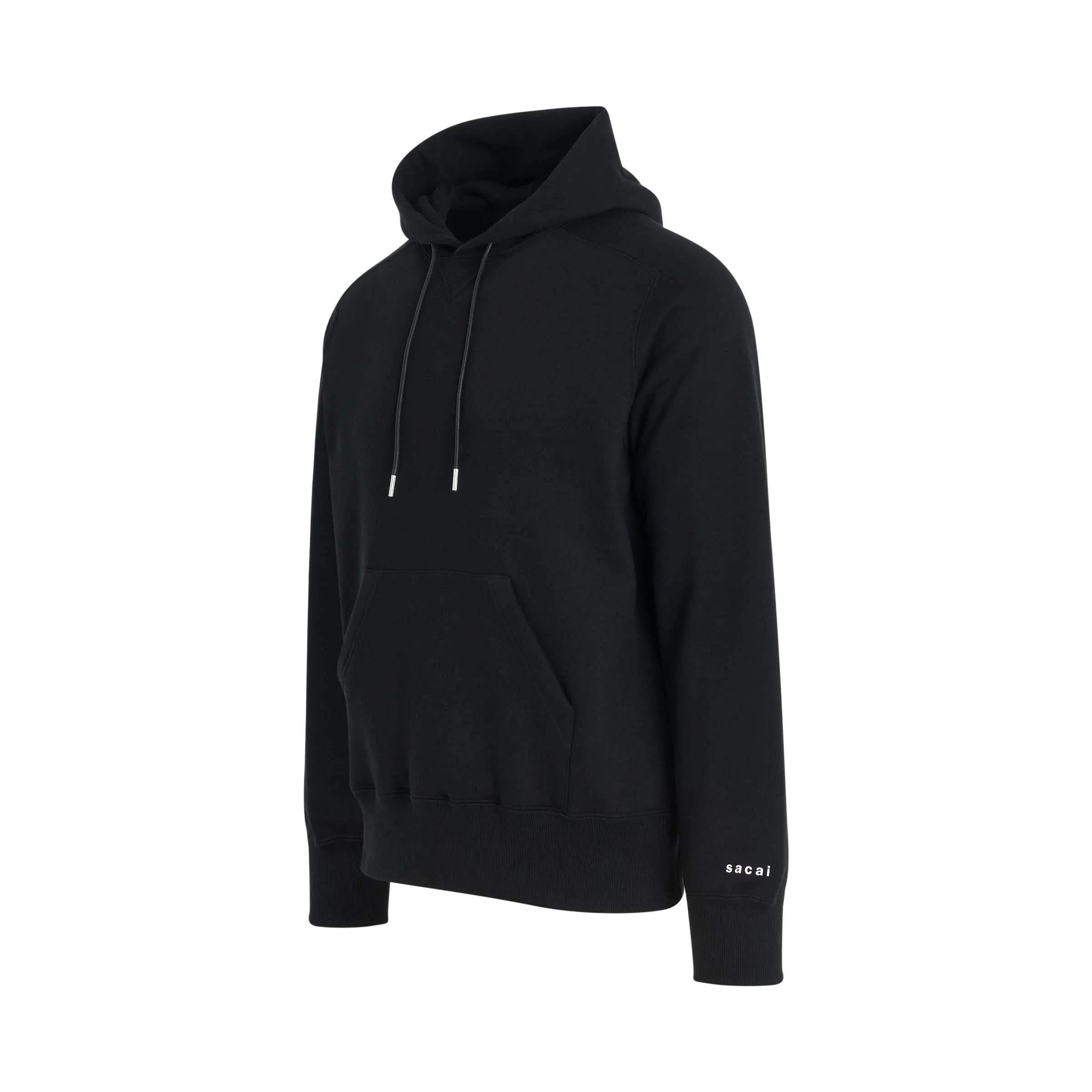 "Simple" Print Hoodie in Black