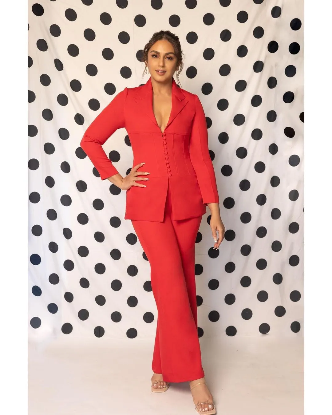 Red Corset Pant Suit