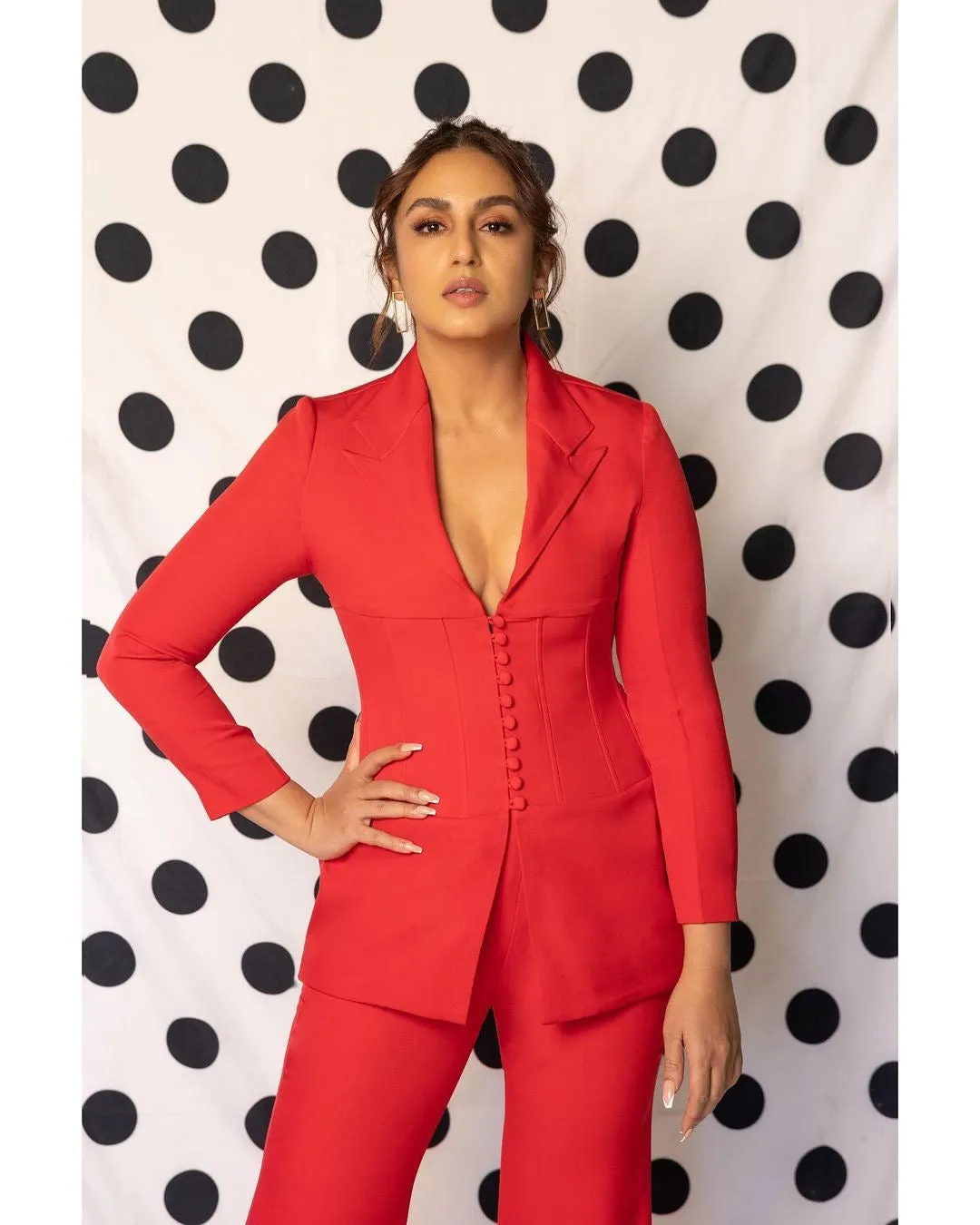 Red Corset Pant Suit