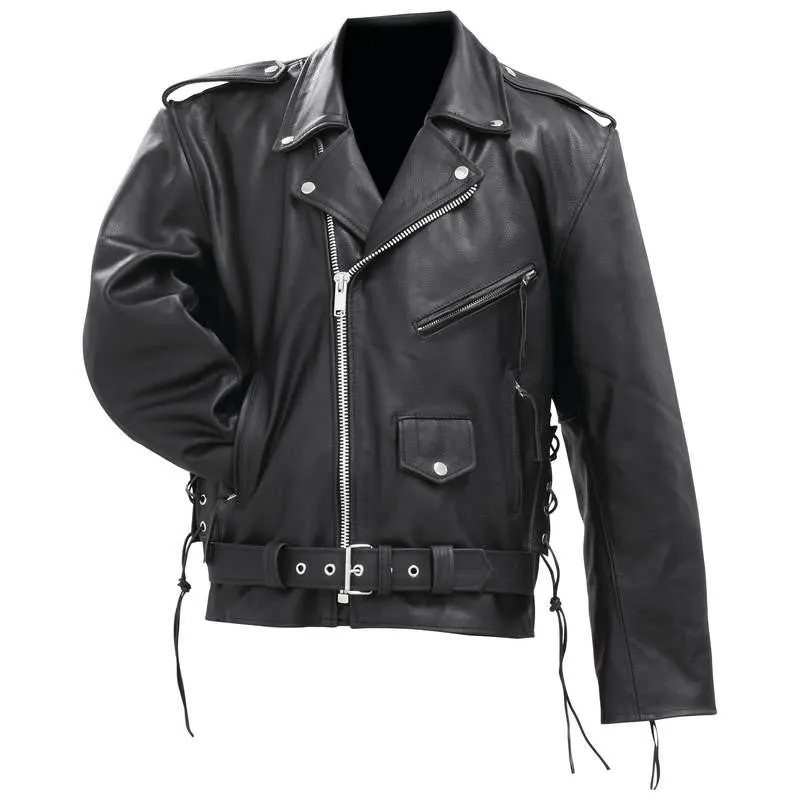 Rocky Mountain Hides Solid Genuine Cowhide Leather Classic Motorcycle Jacket- 3x