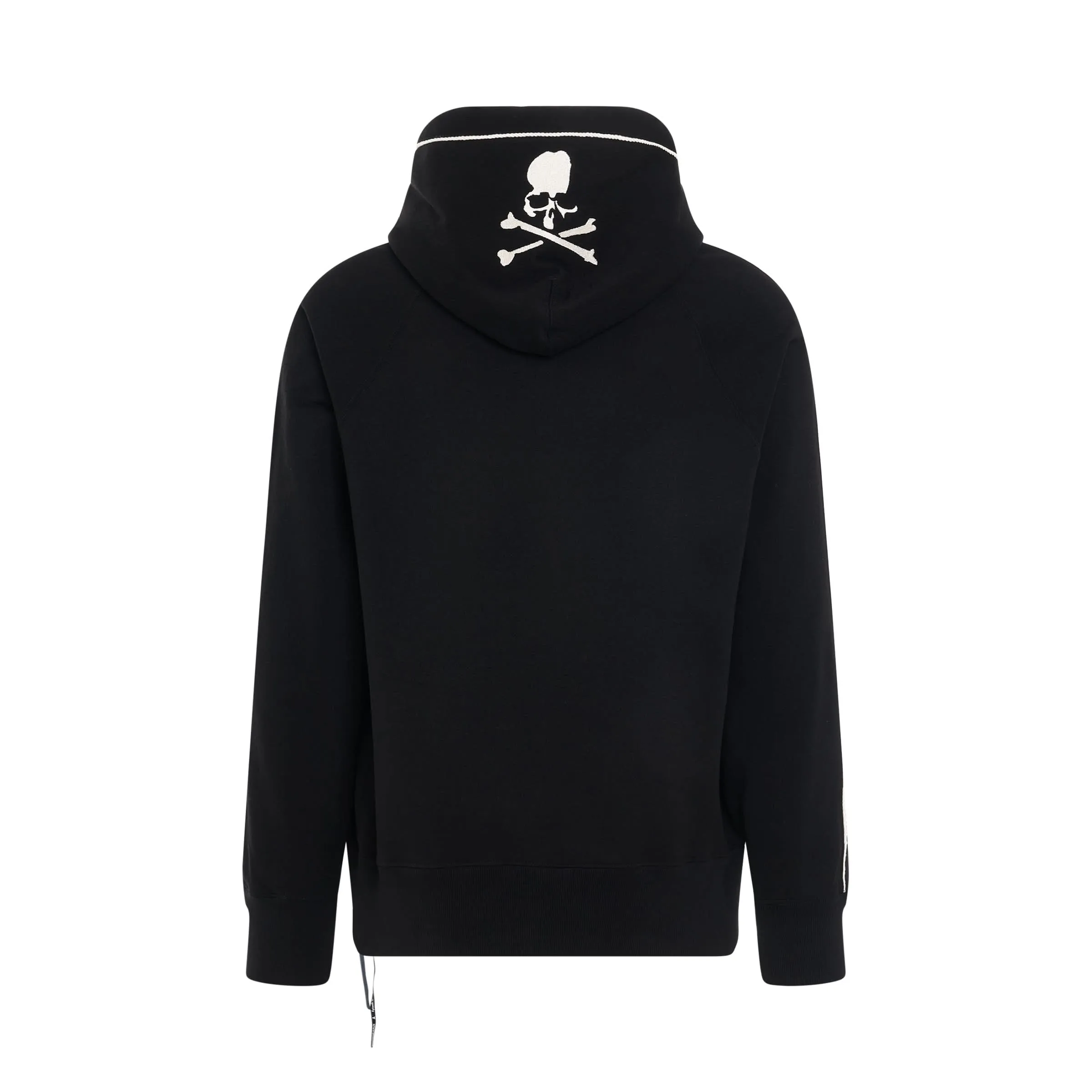 Rope Piping Hoodie in Black