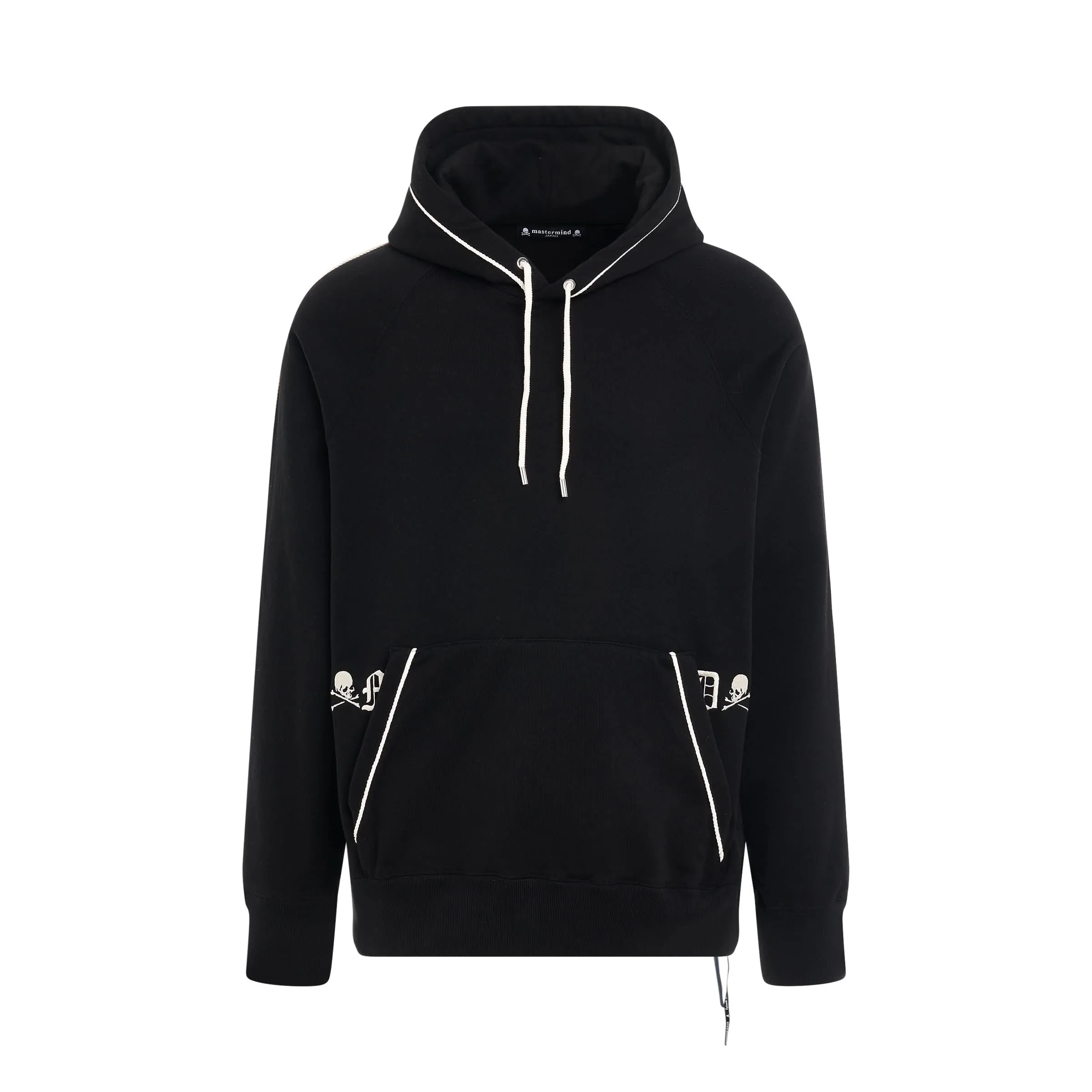 Rope Piping Hoodie in Black