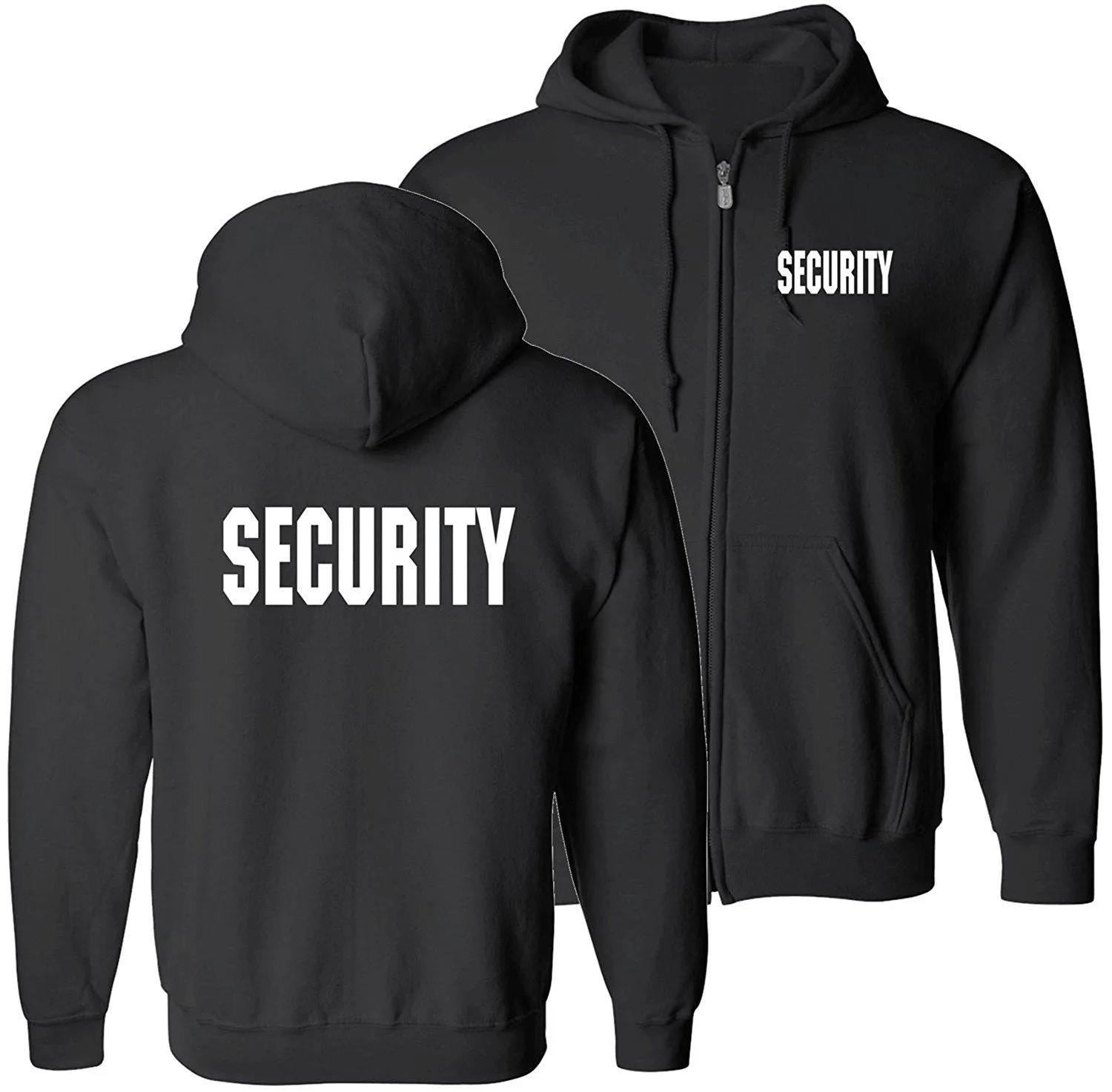 Security Zippered Hoodie Sweater