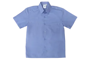 Shortsleeve Raised Collar Shirt - Randhart Blue