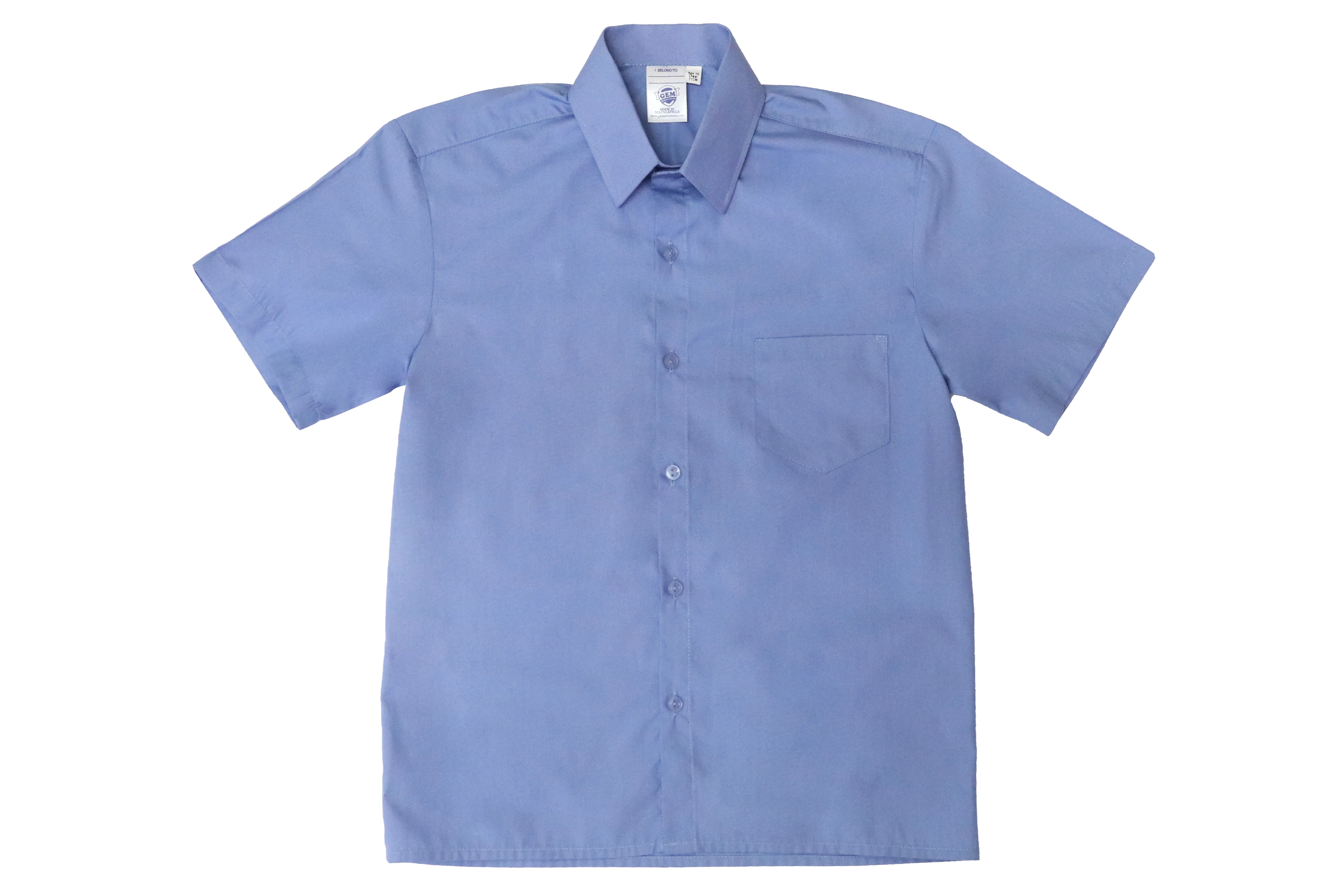 Shortsleeve Raised Collar Shirt - Randhart Blue