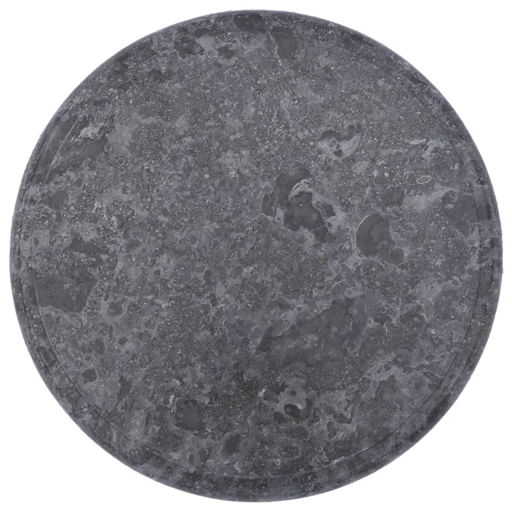 Table Top Grey Ø40x2.5 cm Marble