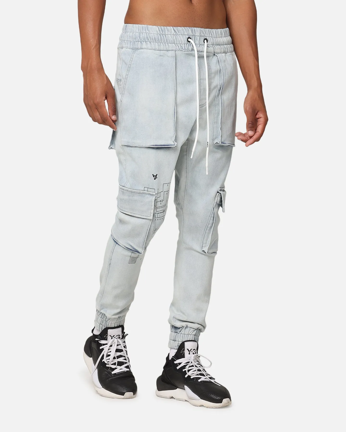 The Anti Order Blueprint Denim Joggers Superwash Blue