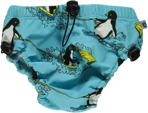 UV50Diaper swimpants, adjustable,with surf penguin