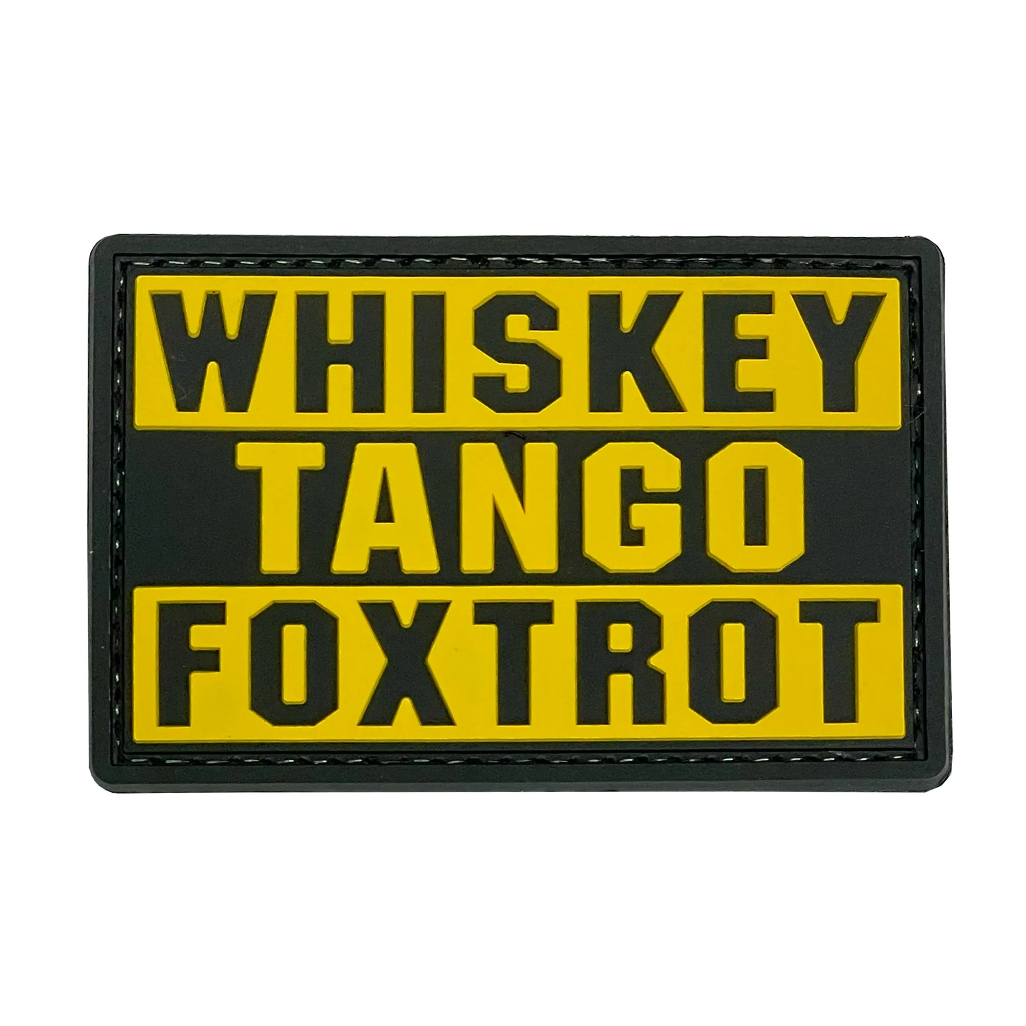 Whiskey Tango Foxtrot Patch Yellow